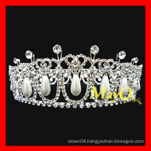 New design diamond and pearl wedding tiara